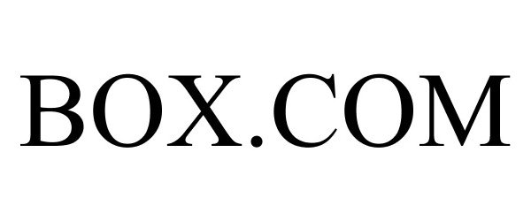 Trademark Logo BOX.COM