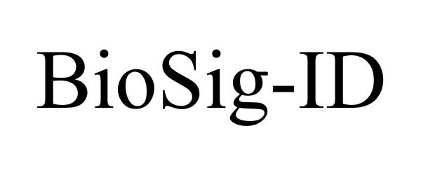 Trademark Logo BIOSIG-ID