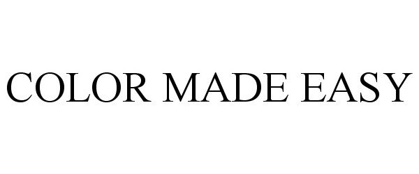 Trademark Logo COLOR MADE EASY