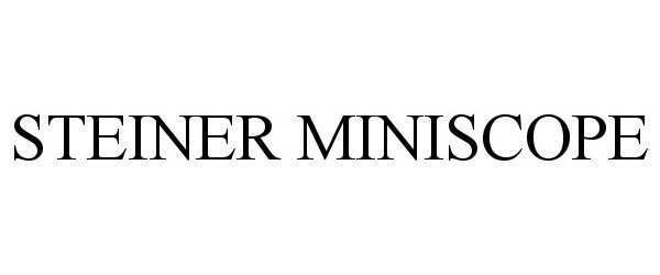 Trademark Logo STEINER MINISCOPE