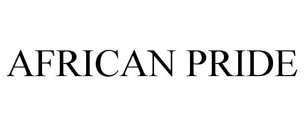 Trademark Logo AFRICAN PRIDE