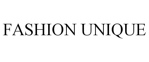 Trademark Logo FASHION UNIQUE