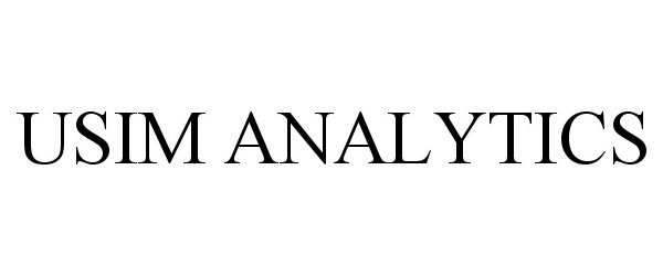 Trademark Logo USIM ANALYTICS
