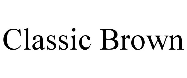 Trademark Logo CLASSIC BROWN