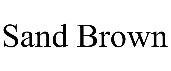 Trademark Logo SAND BROWN