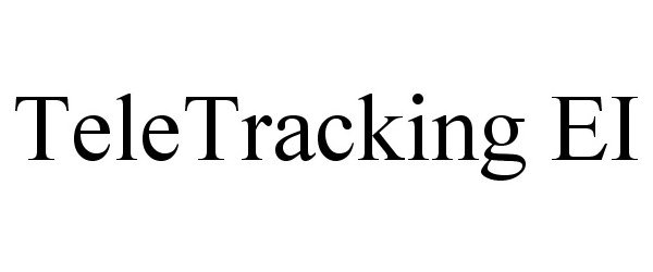 Trademark Logo TELETRACKING EI