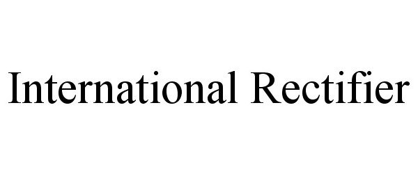 Trademark Logo INTERNATIONAL RECTIFIER