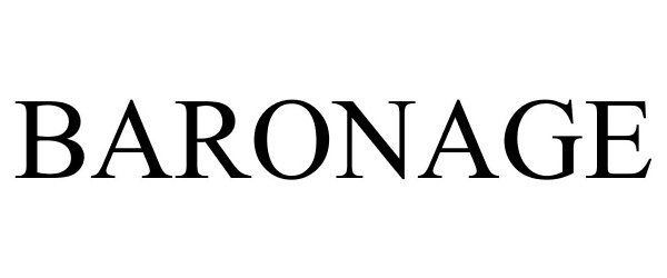 Trademark Logo BARONAGE