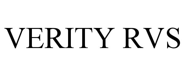 Trademark Logo VERITY RVS