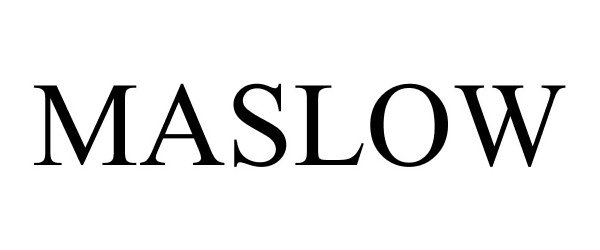 Trademark Logo MASLOW