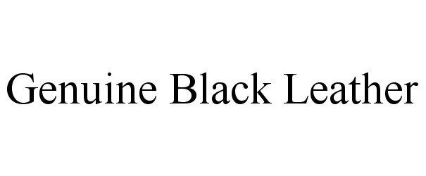 Trademark Logo GENUINE BLACK LEATHER