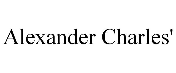  ALEXANDER CHARLES'