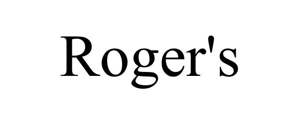 Trademark Logo ROGER'S