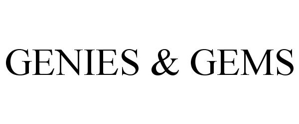 Trademark Logo GENIES & GEMS