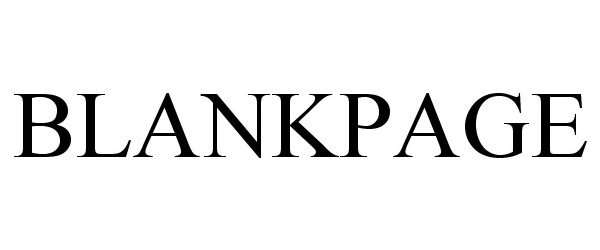 Trademark Logo BLANKPAGE