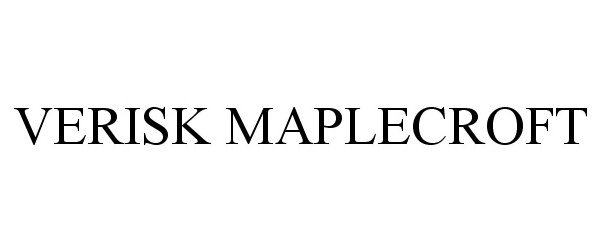 Trademark Logo VERISK MAPLECROFT