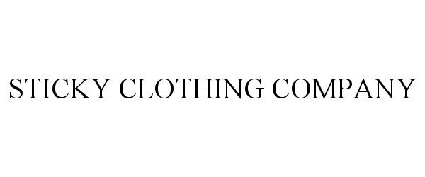 Trademark Logo STICKY CLOTHING COMPANY