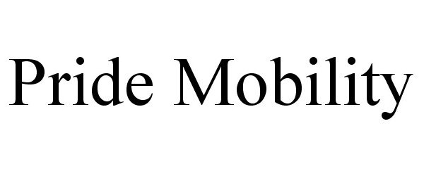 Trademark Logo PRIDE MOBILITY