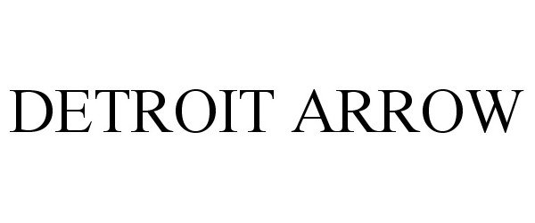 Trademark Logo DETROIT ARROW