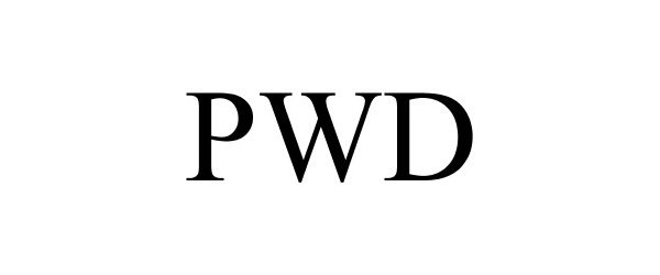 Trademark Logo PWD