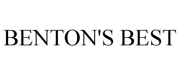 Trademark Logo BENTON'S BEST
