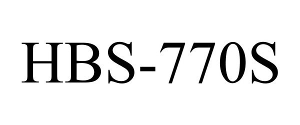 Trademark Logo HBS-770S