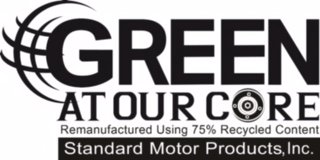 Trademark Logo GREEN AT OUR CORE REMANUFACTURED USING 75% RECYCLED CONTENT STANDARD MOTOR PRODUCTS, INC.