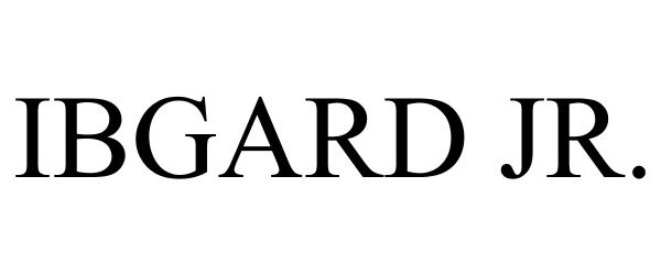 Trademark Logo IBGARD JR.