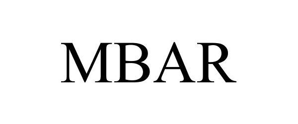 Trademark Logo MBAR