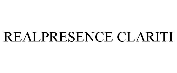 Trademark Logo REALPRESENCE CLARITI