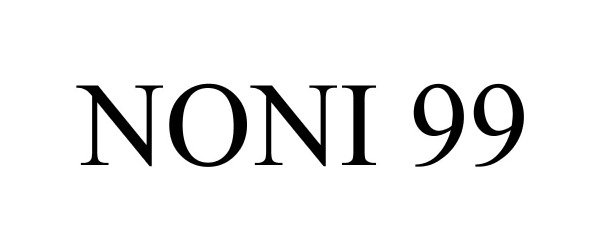 Trademark Logo NONI 99