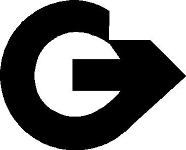 Trademark Logo STYLIZED UPPERCASE G WITH AN ARROW