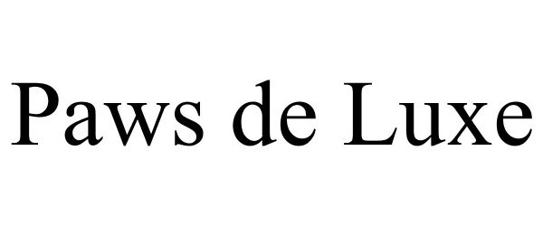 Trademark Logo PAWS DE LUXE