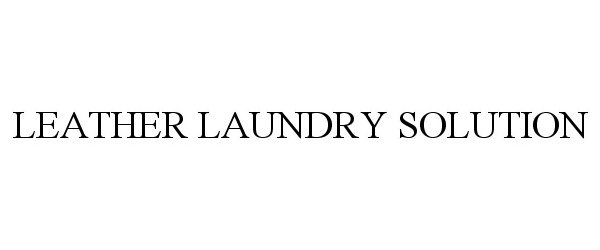  LEATHER LAUNDRY SOLUTION