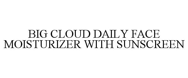 Trademark Logo BIG CLOUD DAILY FACE MOISTURIZER WITH SUNSCREEN