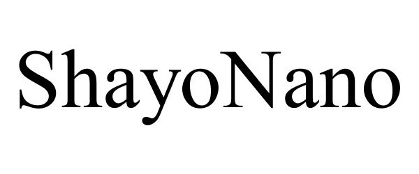 Trademark Logo SHAYONANO