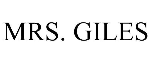 Trademark Logo MRS. GILES