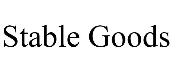 Trademark Logo STABLE GOODS