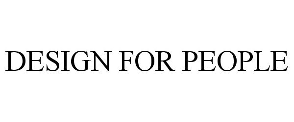  DESIGN FOR PEOPLE