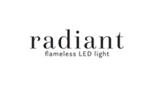 Trademark Logo RADIANT FLAMELESS LED LIGHT