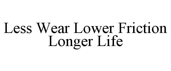  LESS WEAR LOWER FRICTION LONGER LIFE