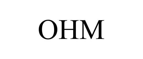 Trademark Logo OHM
