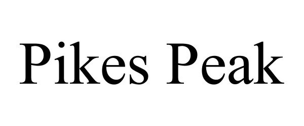 Trademark Logo PIKES PEAK