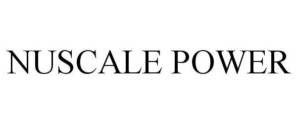 Trademark Logo NUSCALE POWER