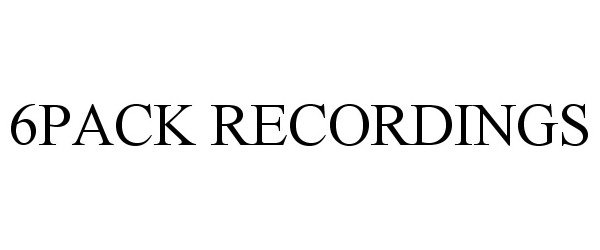 Trademark Logo 6PACK RECORDINGS