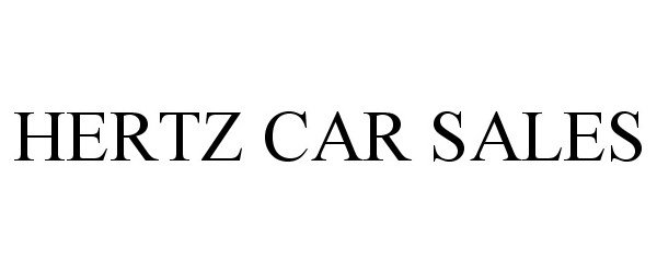  HERTZ CAR SALES