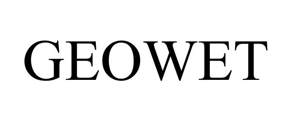 Trademark Logo GEOWET
