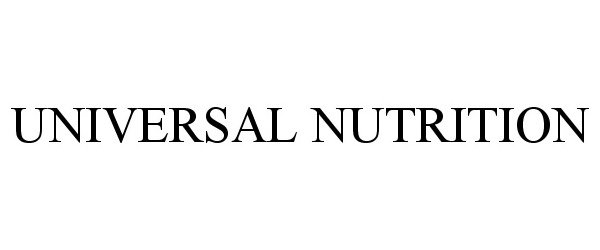 Trademark Logo UNIVERSAL NUTRITION
