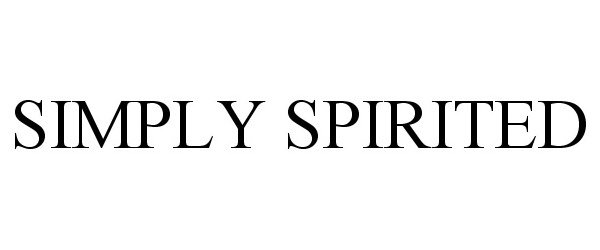 Trademark Logo SIMPLY SPIRITED