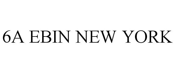Trademark Logo 6A EBIN NEW YORK